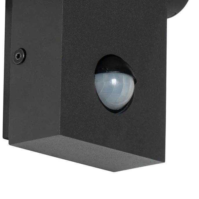 Außenwandleuchte grau inkl. LED IP54 mit Bewegungsmelder - Zane