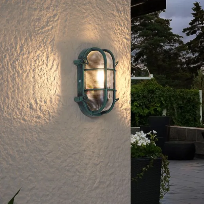 Außenwandleuchte Grün Oval IP44 - Noutica