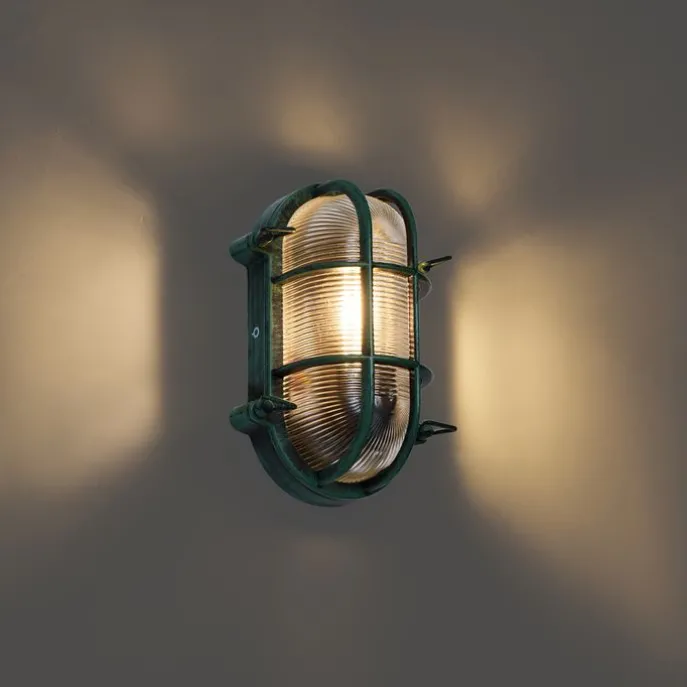 Außenwandleuchte Grün Oval IP44 - Noutica