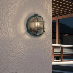 Außenwandleuchte Grün Rund IP44 - Noutica