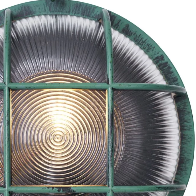 Außenwandleuchte Grün Rund IP44 - Noutica