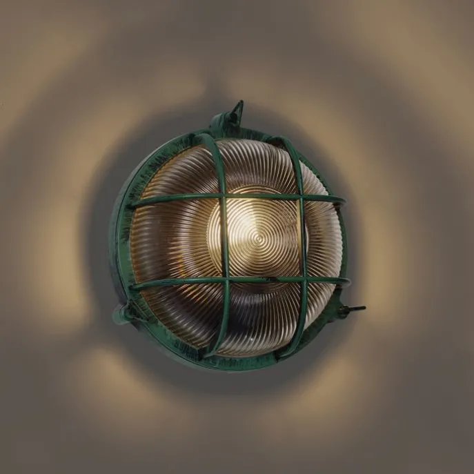 Außenwandleuchte Grün Rund IP44 - Noutica