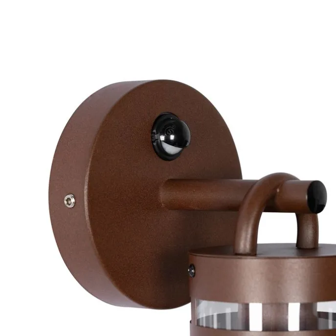 Außenwandleuchte rostbraun IP44 mit Bewegungssensor - Ruben