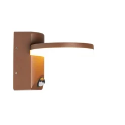 Außenwandleuchte rostbraun inkl. LED IP54 Bewegungssensor - Esmee