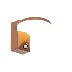 Außenwandleuchte rostbraun inkl. LED IP54 Bewegungssensor - Esmee