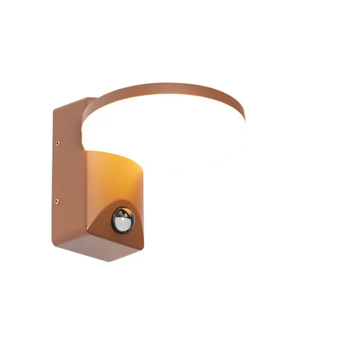Außenwandleuchte rostbraun inkl. LED IP54 Bewegungssensor - Esmee