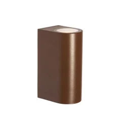 Außenwandleuchte rostbrauner Kunststoff oval 2-flammig - Baleno