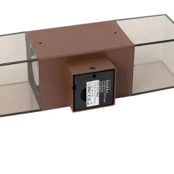 Außenwandleuchte rostbraun mit Rauchschirm 2-flammig IP44 - Dänemark