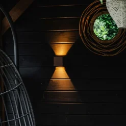 Außenwandleuchte rostbraun inkl. LED 2-flammig IP54 - Edwin