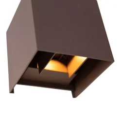 Außenwandleuchte rostbraun inkl. LED 2-flammig IP54 - Edwin