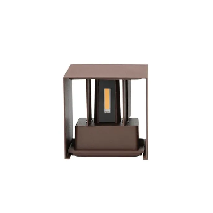 Außenwandleuchte rostbraun inkl. LED 2-flammig IP54 - Edwin