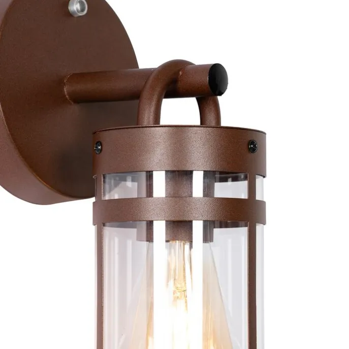 Außenwandleuchte rostbraun IP44 Hell-Dunkel-Sensor - Ruben