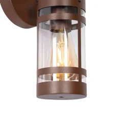 Außenwandleuchte rostbraun IP44 Hell-Dunkel-Sensor - Ruben