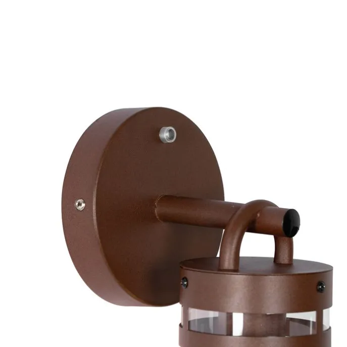 Außenwandleuchte rostbraun IP44 Hell-Dunkel-Sensor - Ruben
