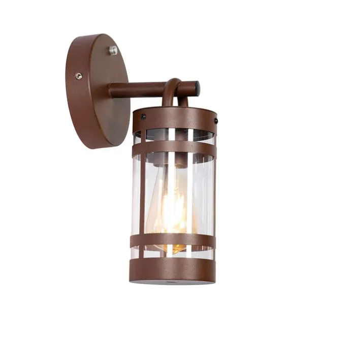 Außenwandleuchte rostbraun IP44 Hell-Dunkel-Sensor - Ruben