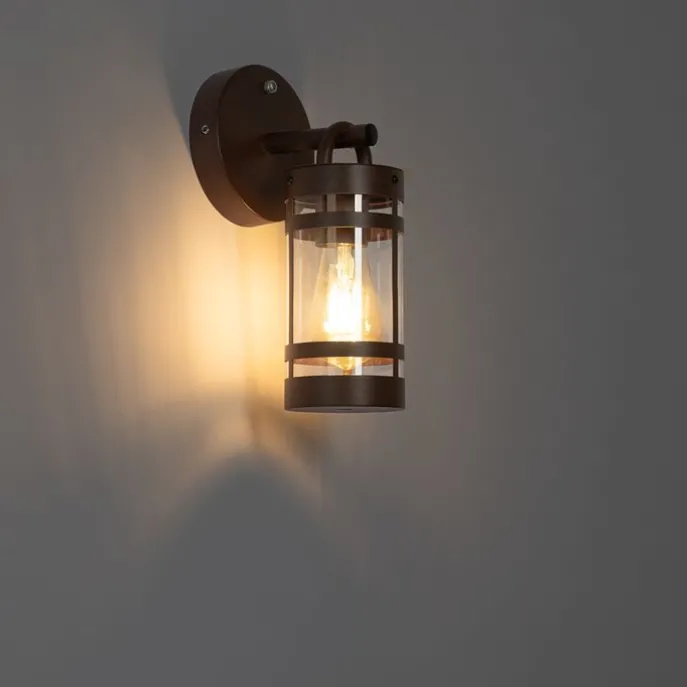 Außenwandleuchte rostbraun IP44 Hell-Dunkel-Sensor - Ruben