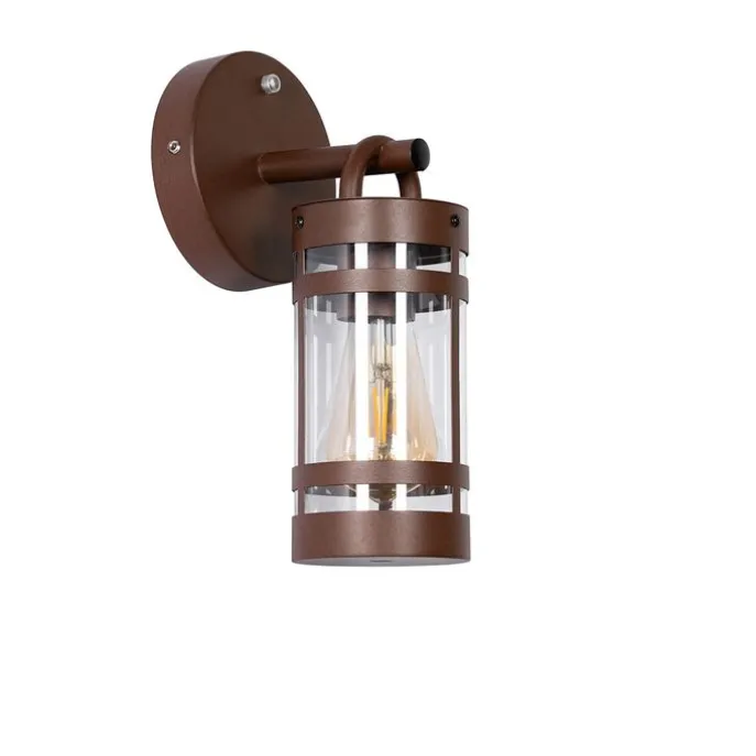 Außenwandleuchte rostbraun IP44 Hell-Dunkel-Sensor - Ruben