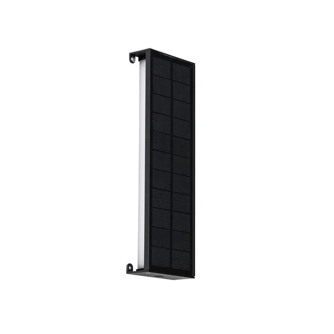 Außenwandleuchte schwarz 30 cm inkl. LED 4-stufig dimmbar mit Solar - Serena