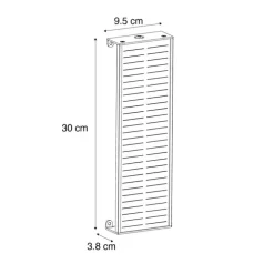 Außenwandleuchte schwarz 30 cm inkl. LED 4-stufig dimmbar mit Solar - Serena