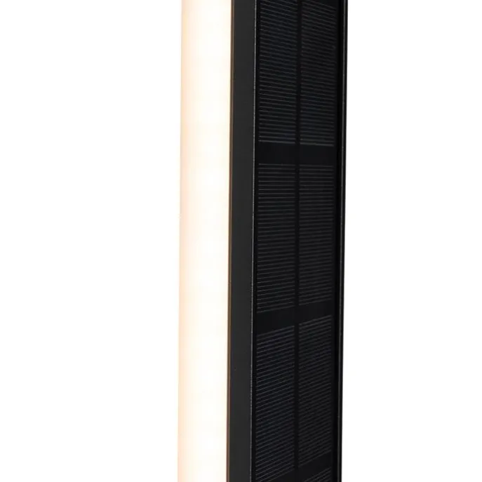 Außenwandleuchte schwarz 60 cm inkl. LED 4-stufig dimmbar mit Solar - Serena