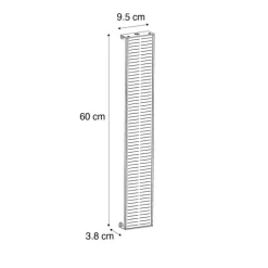 Außenwandleuchte schwarz 60 cm inkl. LED 4-stufig dimmbar mit Solar - Serena