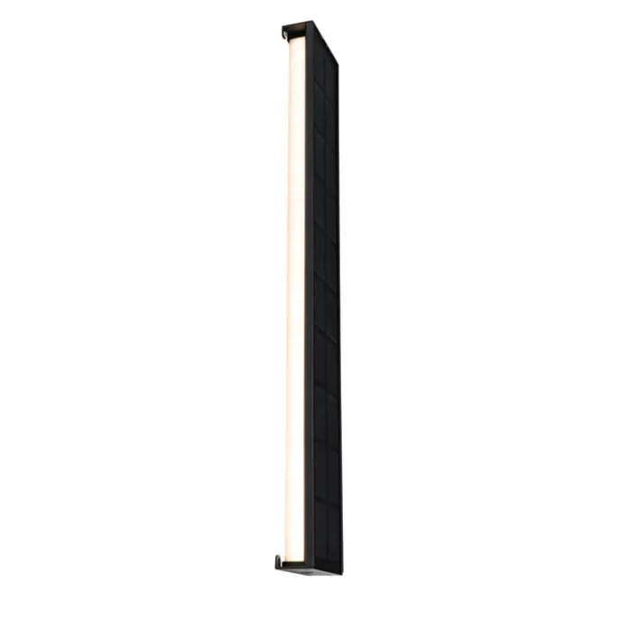 Außenwandleuchte schwarz 60 cm inkl. LED 4-stufig dimmbar mit Solar - Serena