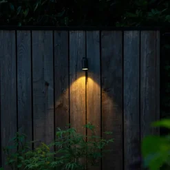 Außenwandleuchte Schwarz Edelstahl GU10 50mm IP44 - Solo