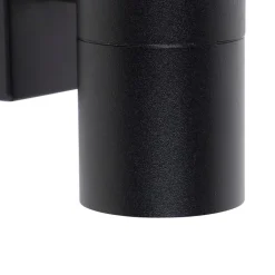 Außenwandleuchte Schwarz Edelstahl GU10 50mm IP44 - Solo