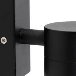 Außenwandleuchte Schwarz Edelstahl GU10 50mm IP44 - Solo