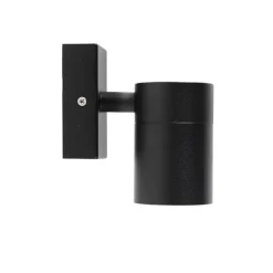 Außenwandleuchte Schwarz Edelstahl GU10 50mm IP44 - Solo