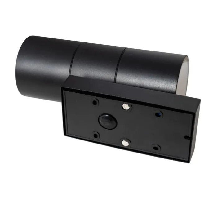 Außenwandleuchte schwarz 2-flammig AR70 mit Bewegungssensor - Duo