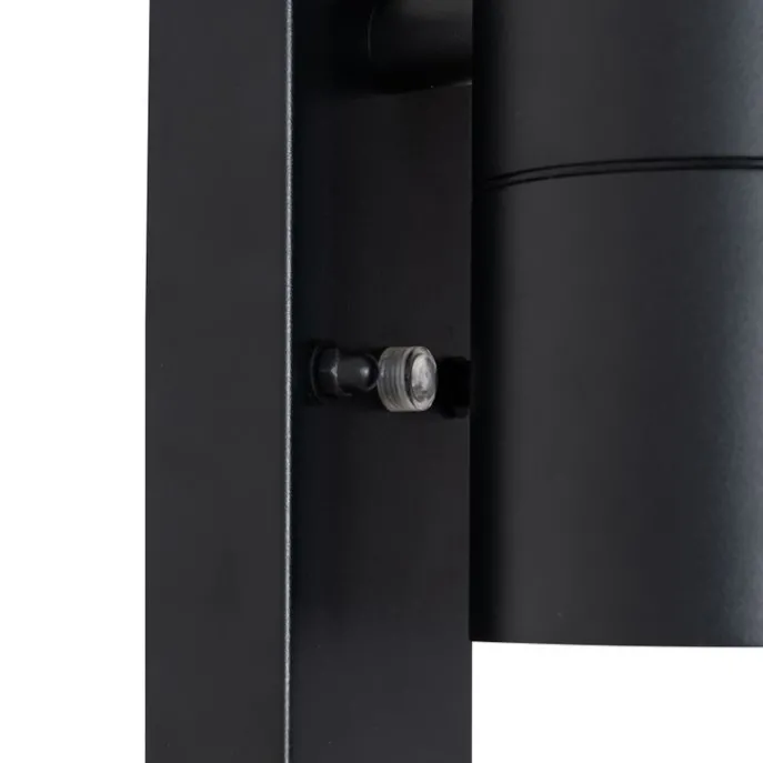 Außenwandleuchte schwarz 2-flammig AR70 mit Hell-Dunkel-Sensor - Duo