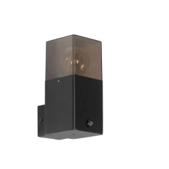 Außenwandleuchte schwarz IP44 mit Dämmerungssensor - Dänemark