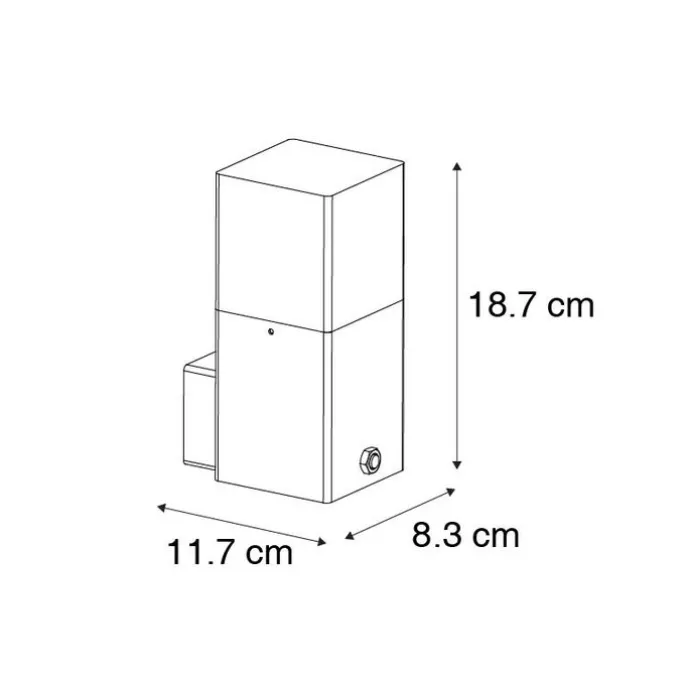 Außenwandleuchte schwarz IP44 mit Dämmerungssensor - Dänemark