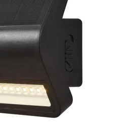 Außenwandleuchte schwarz inkl. LED IP54 mit Bewegungssensor Solar - Floody