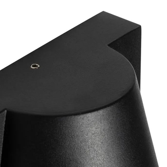 Außenwandleuchte schwarz IP44 mit Dämmerungsschalter - Femke