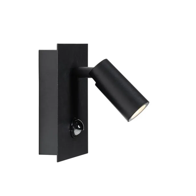 Außenwandleuchte schwarz inkl. LED IP54 Bewegungssensor - Simon