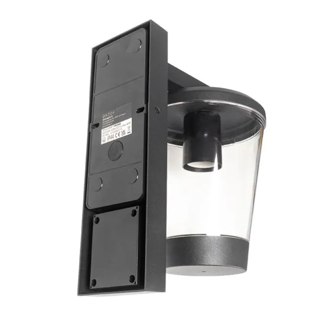 Außenwandleuchte schwarz IP44 mit Bewegungssensor - Joren