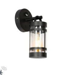 Außenwandleuchte schwarz IP44 mit Bewegungssensor - Ruben