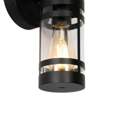 Außenwandleuchte schwarz IP44 mit Bewegungssensor - Ruben