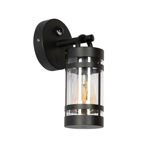 Außenwandleuchte schwarz IP44 mit Bewegungssensor - Ruben