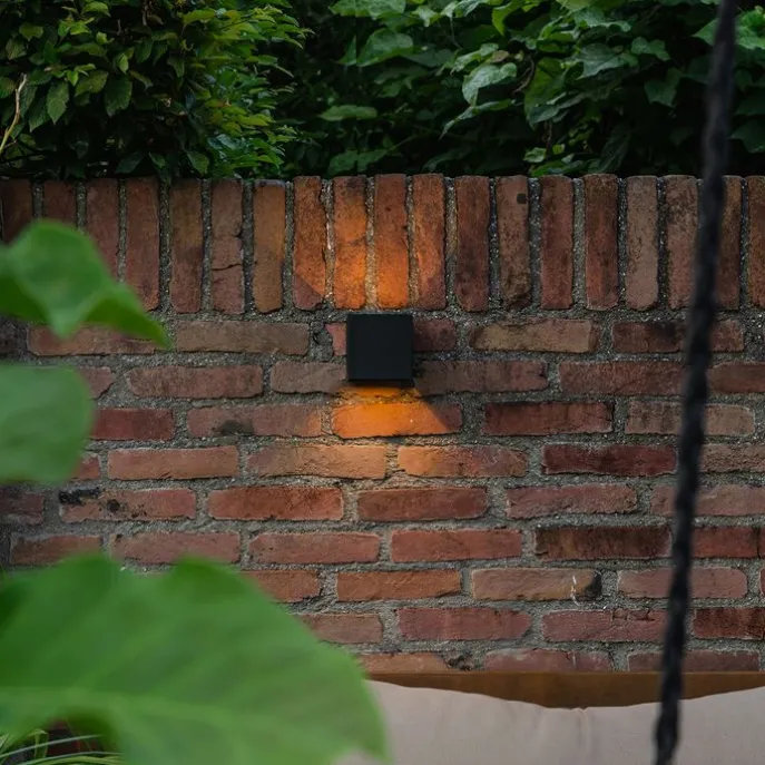 Außenwandleuchte schwarz inkl. LED 2-flammig IP54 - Edwin