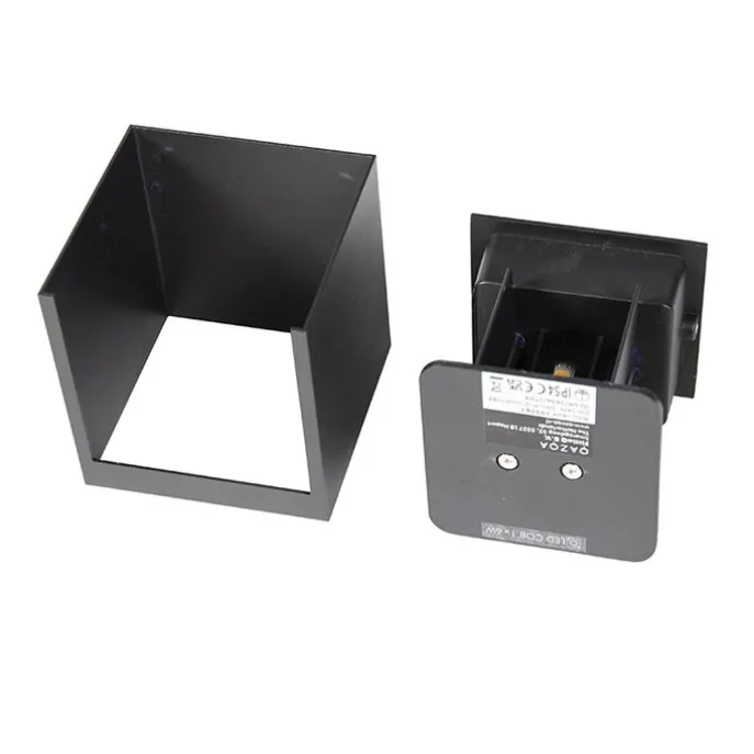 Außenwandleuchte schwarz inkl. LED 2-flammig IP54 - Edwin