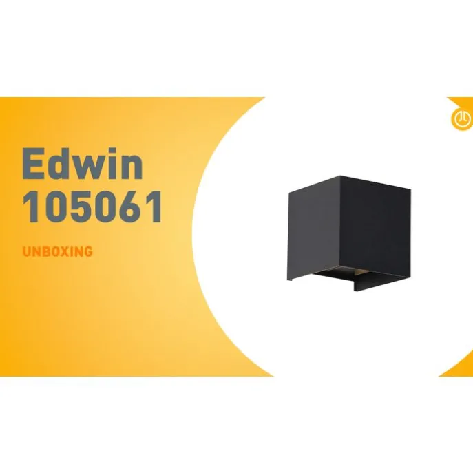 Außenwandleuchte schwarz inkl. LED 2-flammig IP54 - Edwin