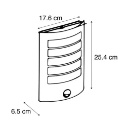 Außenwandleuchte schwarz IP44 mit Bewegungssensor - Miro