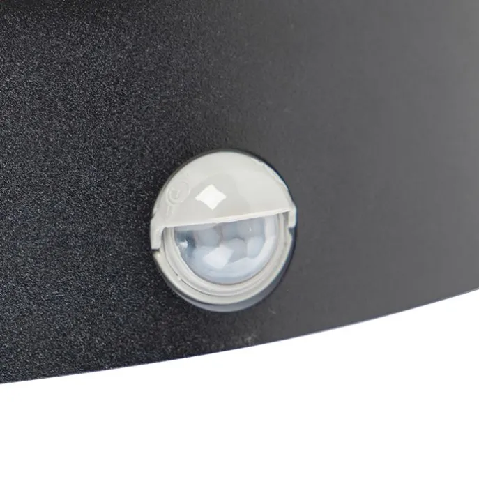 Außenwandleuchte schwarz IP44 mit Bewegungssensor - Miro