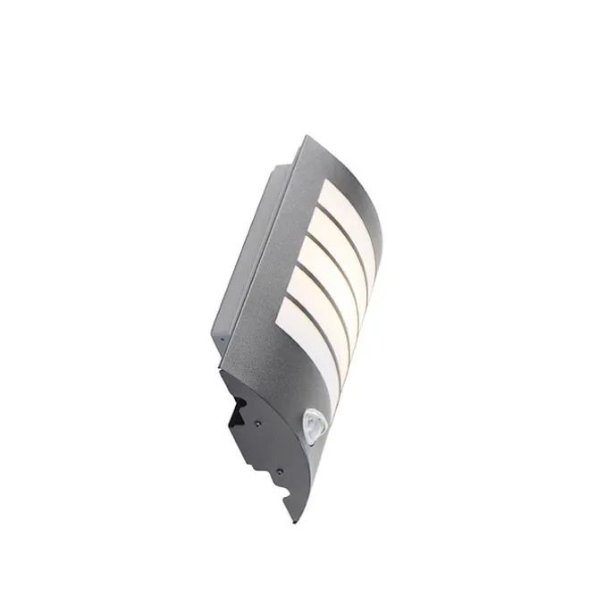 Außenwandleuchte schwarz IP44 mit Bewegungssensor - Miro