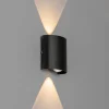 Außenwandleuchte schwarz inkl. LED 2-flammig IP54 - Silly