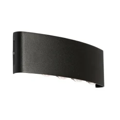 Außenwandleuchte schwarz inkl. LED 10-flammig IP54 - Silly