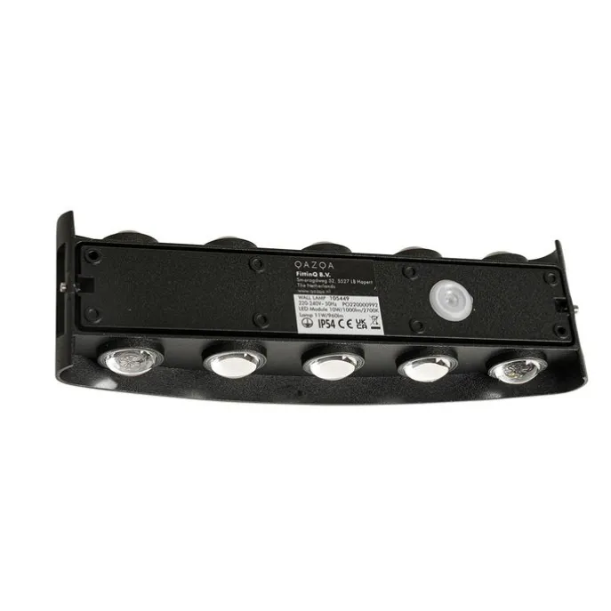 Außenwandleuchte schwarz inkl. LED 10-flammig IP54 - Silly